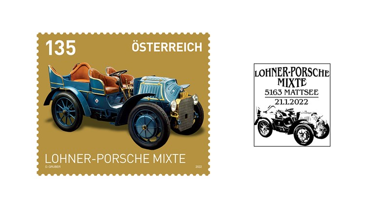 Special stamp Lohner Porsche